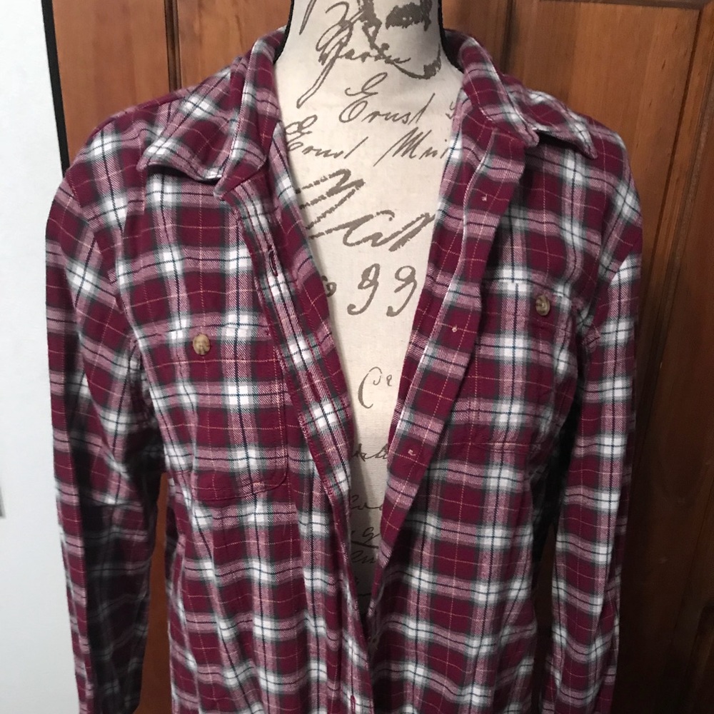 Purple plaid flannel